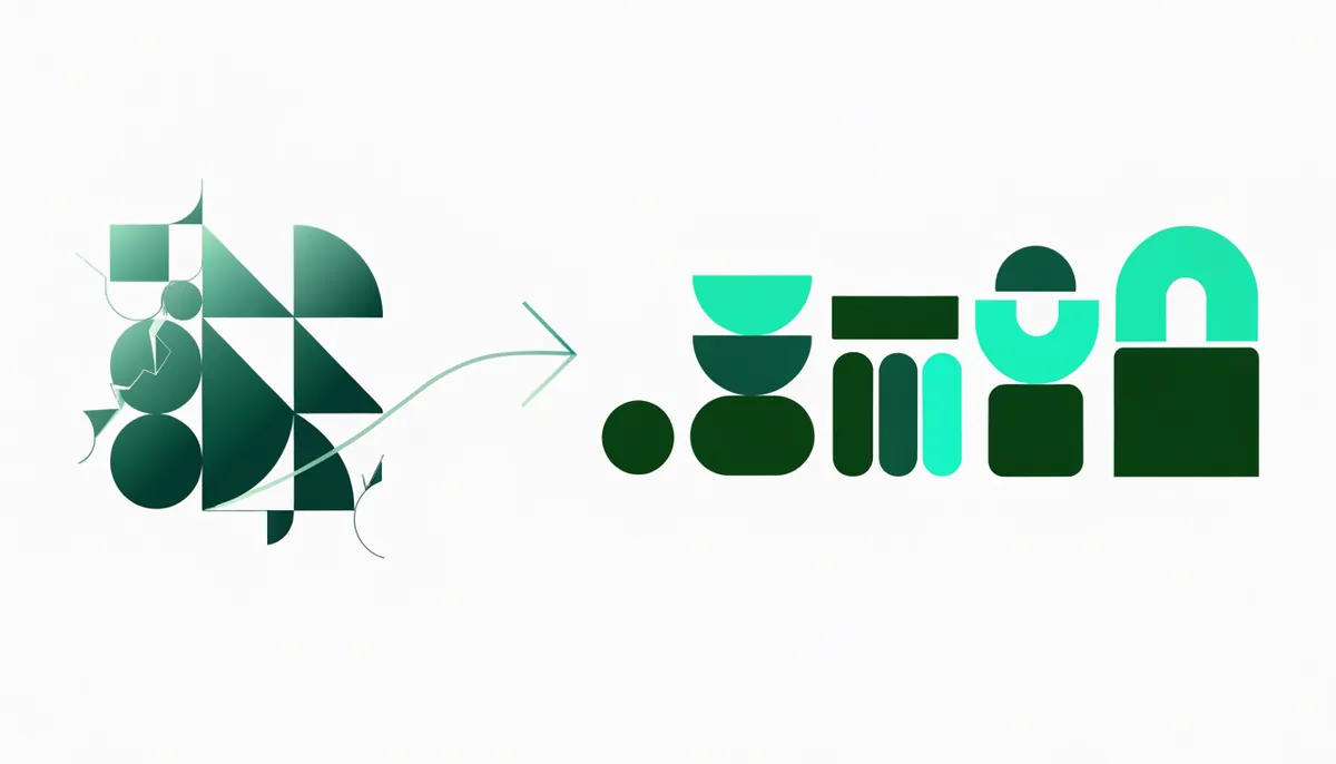 Ilustração abstrata de uma placa de encruzilhada com setas apontando para diferentes janelas de ferramenta, simbolizando a escolha de uma alternativa ao Google Optimize