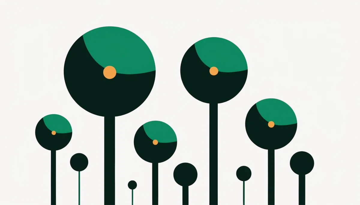 Ilustração de um caça-níquel de três braços ao lado de duas colunas divididas representando um teste A/B, com uma curva de alocação de tráfego ao fundo
