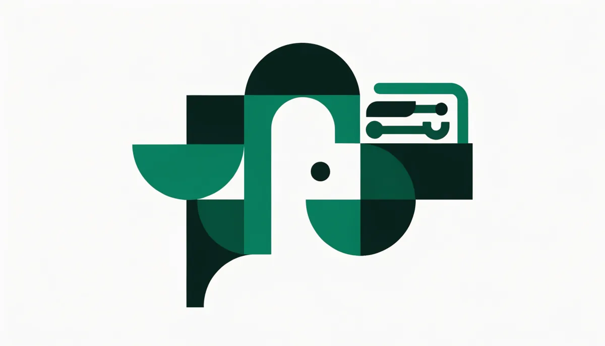 Abstract illustration of an open padlock next to simple shapes representing free A/B testing tools