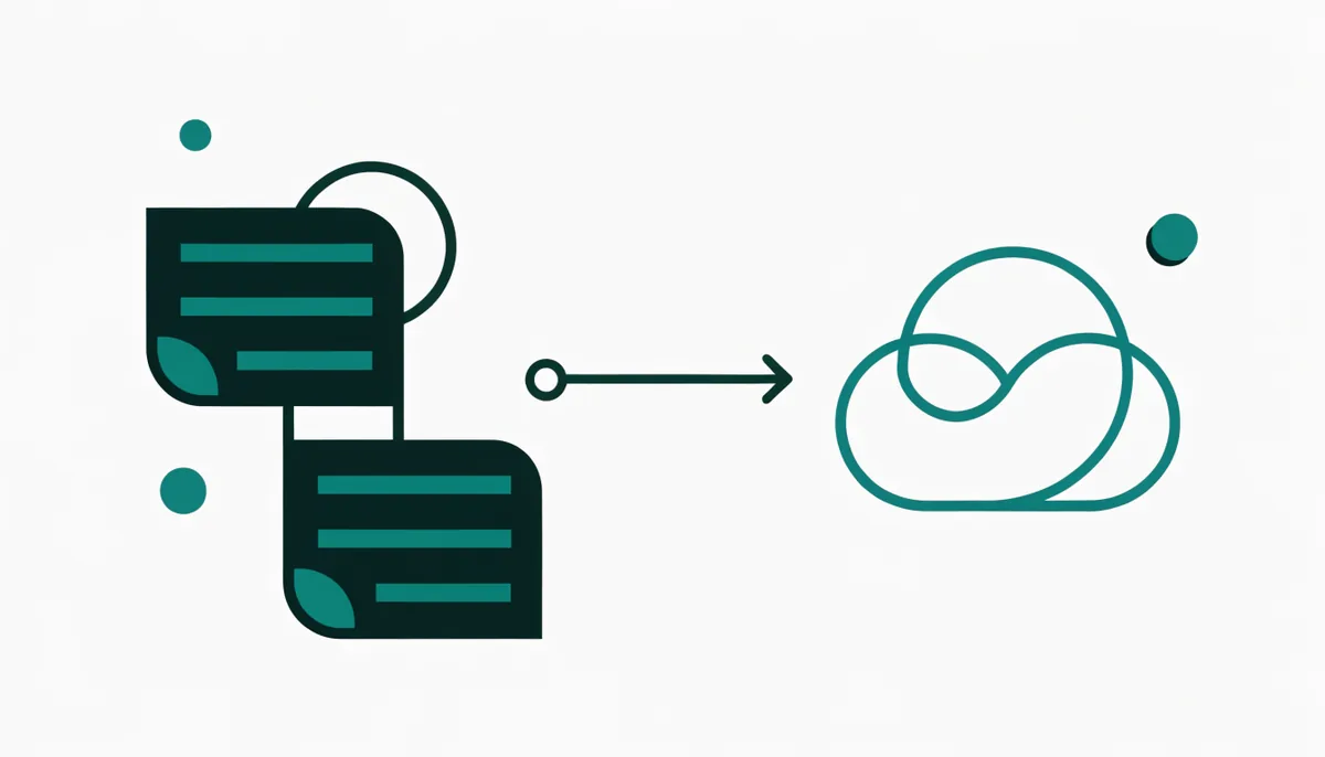 Ilustración abstracta que contrasta un pipeline de datos abierto y self-hosted con un dashboard de experimentación gestionado en la nube