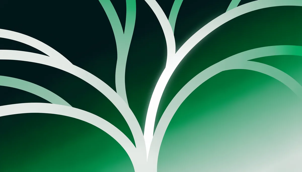 Abstract illustration of branching paths growing from a single trunk, one path glowing brighter than the others, representing adaptive traffic allocation in a multi-armed bandit