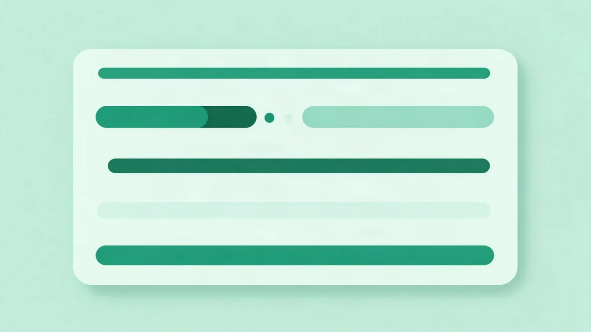 Ilustração abstrata em verde escuro e teal de uma linha de medição com uma faixa sombreada no centro e três barras de intervalo, representando a região de equivalência prática