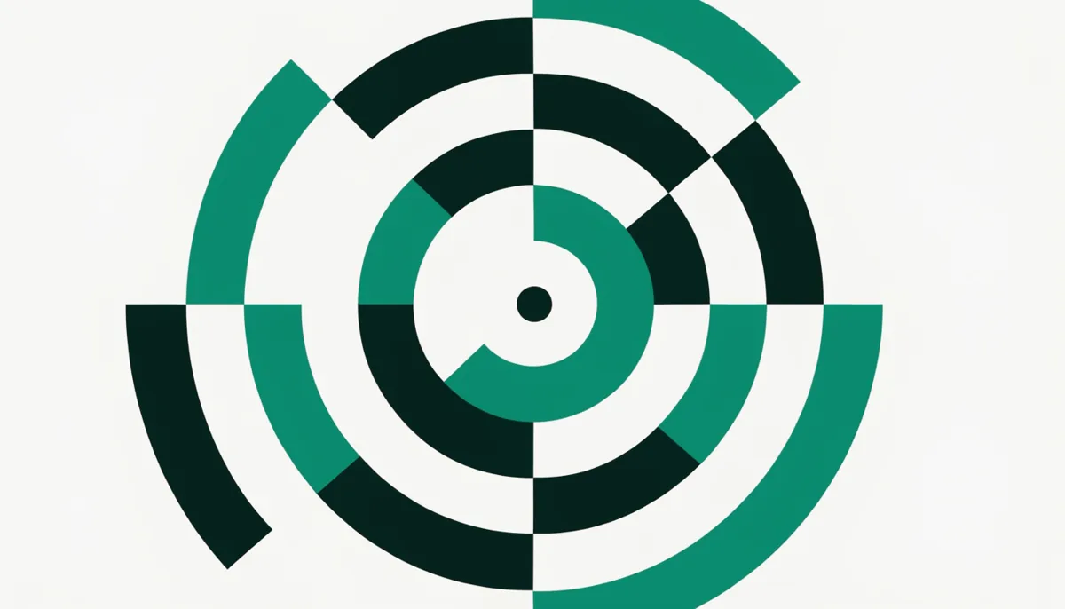 Ilustração abstrata de anéis concêntricos crescentes em tons de verde e teal, representando as etapas de exposição de um rollout progressivo