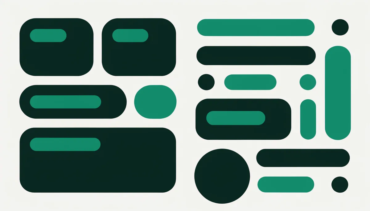 Ilustración abstracta de dos paneles de landing page uno junto al otro con una flecha de división de tráfico entre ellos